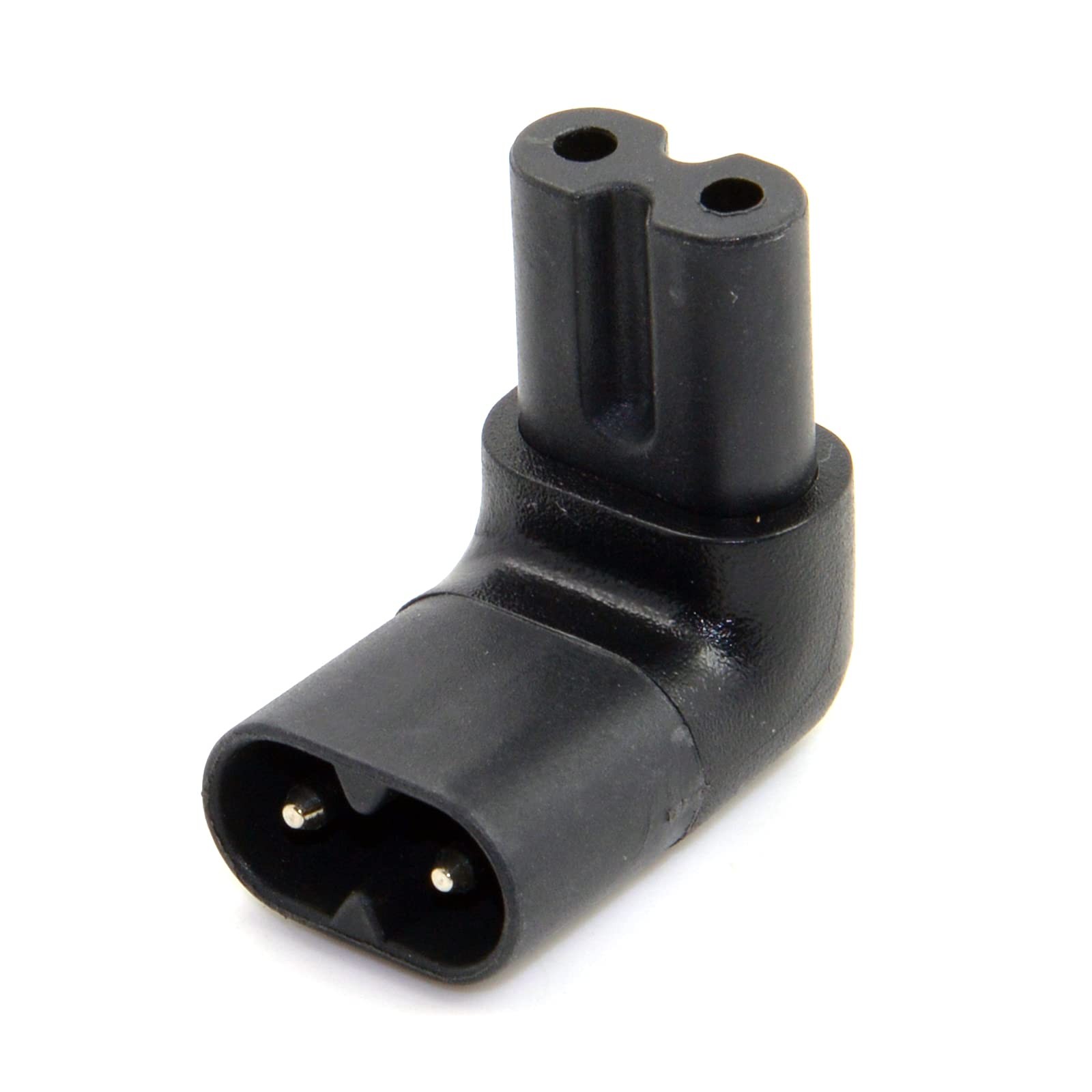 IEC 320 C8 to C7 Plug AC Power 90 Degree Right Angled Connectors Adapter