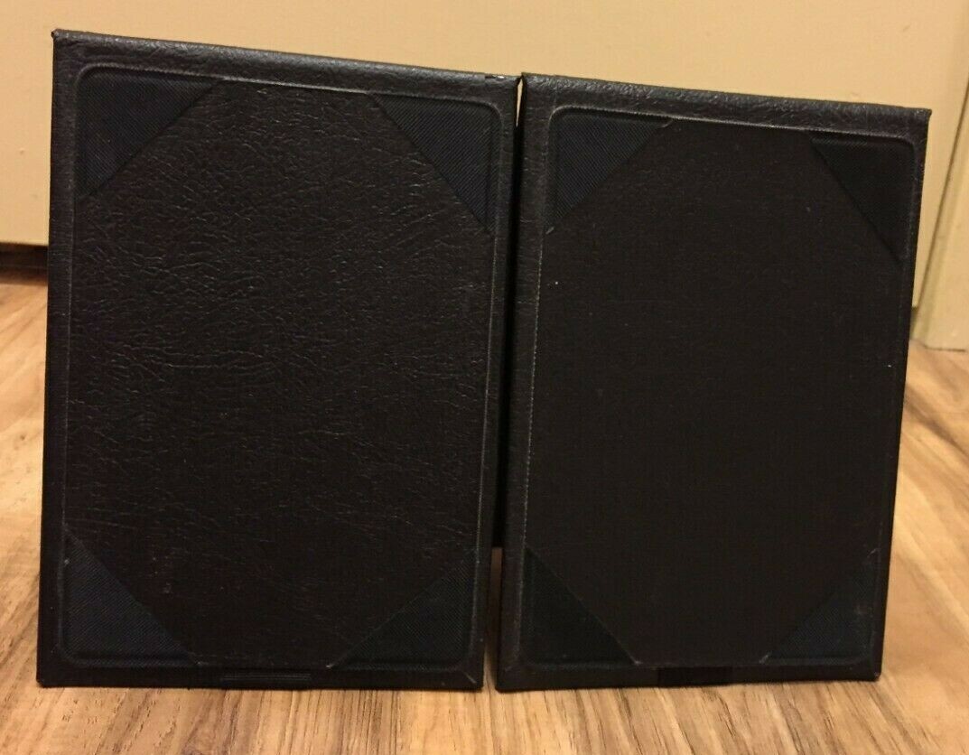 Two-Sided Table Tent with Black Leatherette Panels 5x7