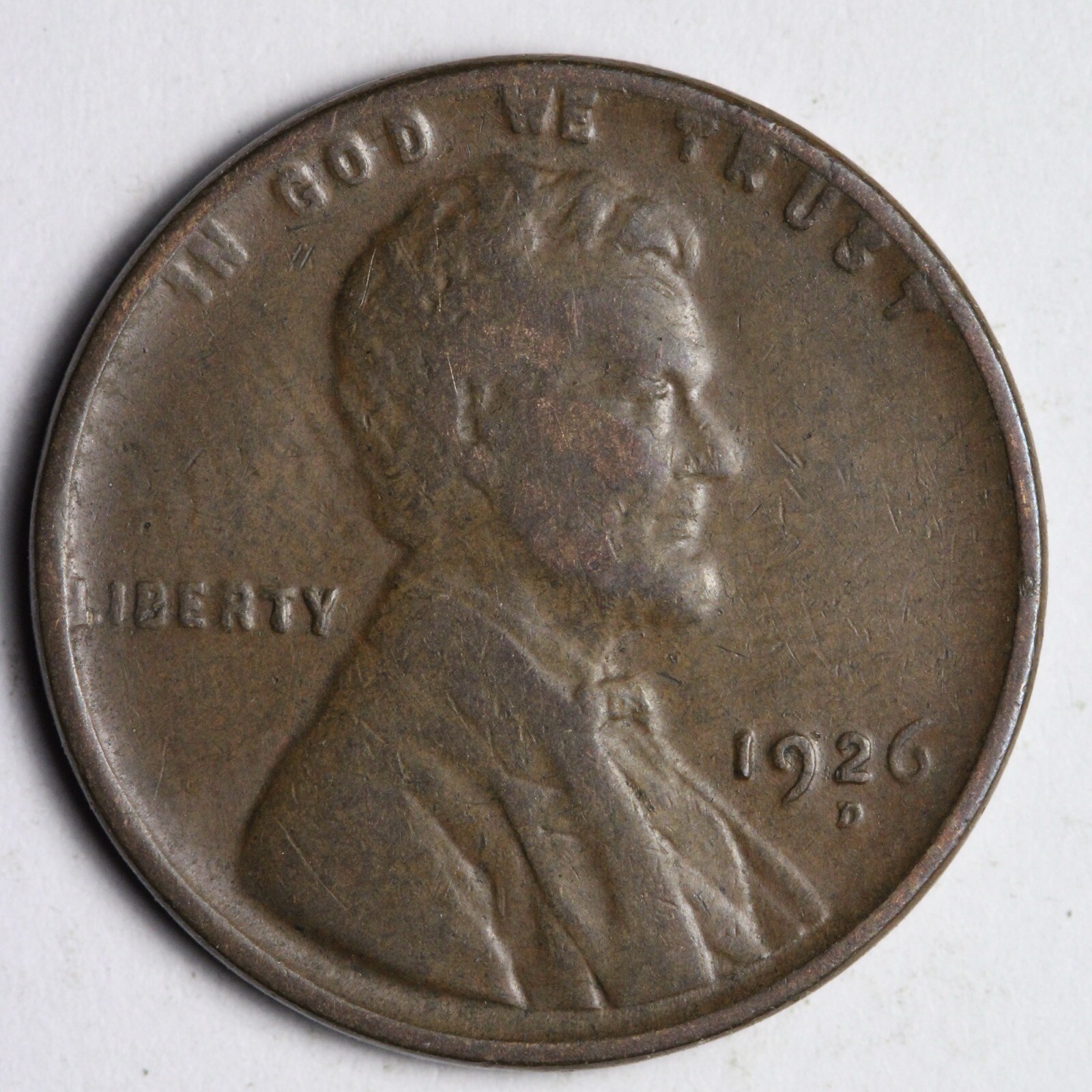 1926-D Lincoln Wheat Cent Penny XF E165 WT