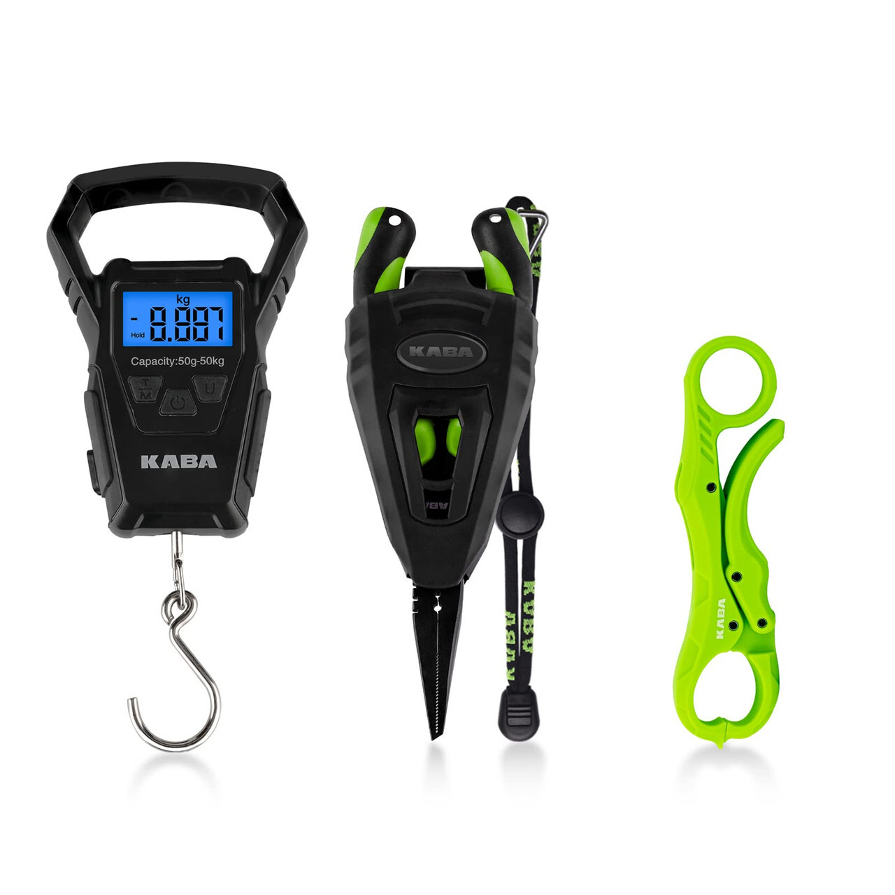 KABA Fishing Tools Kit Digital Fishing Scale,Fishing Pliers and Lip Gripper Comb