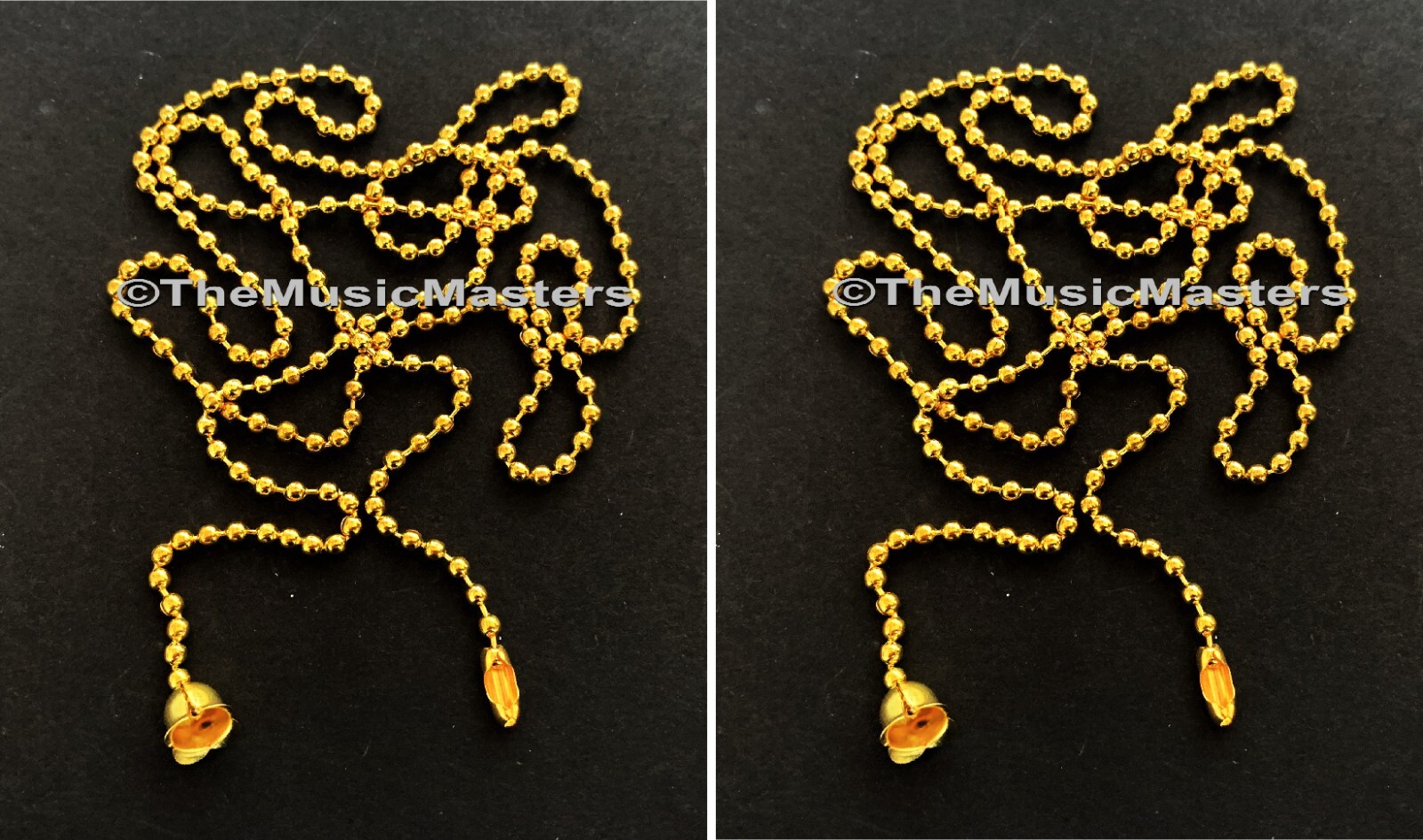 2 Pack 3ft Ceiling Light Lamp Fan PULL CHAIN Gold Electric Socket Lighting Chain
