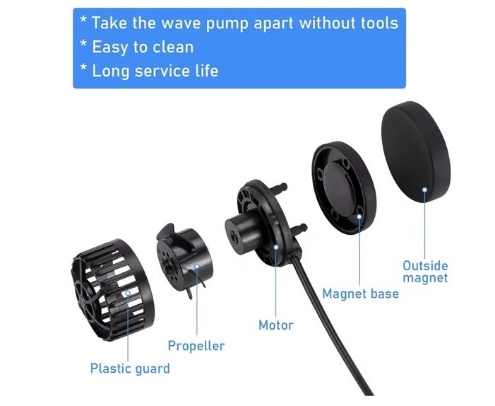hygger Quiet Magnetic Aquarium Wave Maker Powerhead with Digital Led Display