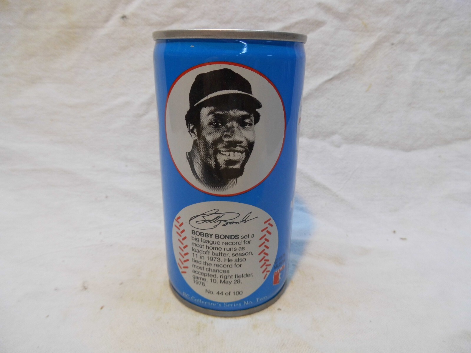 ROYAL CROWN RC COLA BASEBALL C/S SODA CAN~BOBBY BONDS #44/100