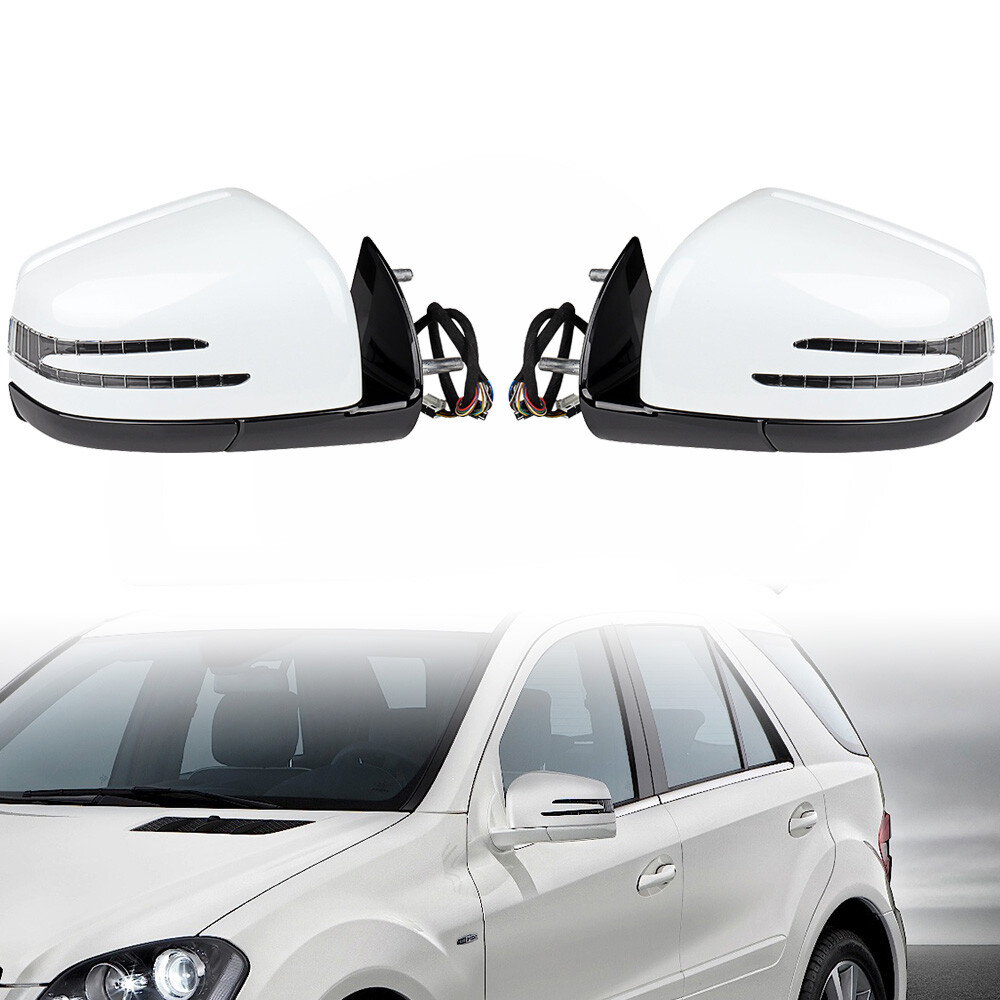 White Driver Passenger Side Mirror for Mercedes W164 X164 ML350 GL 450 2005-2011