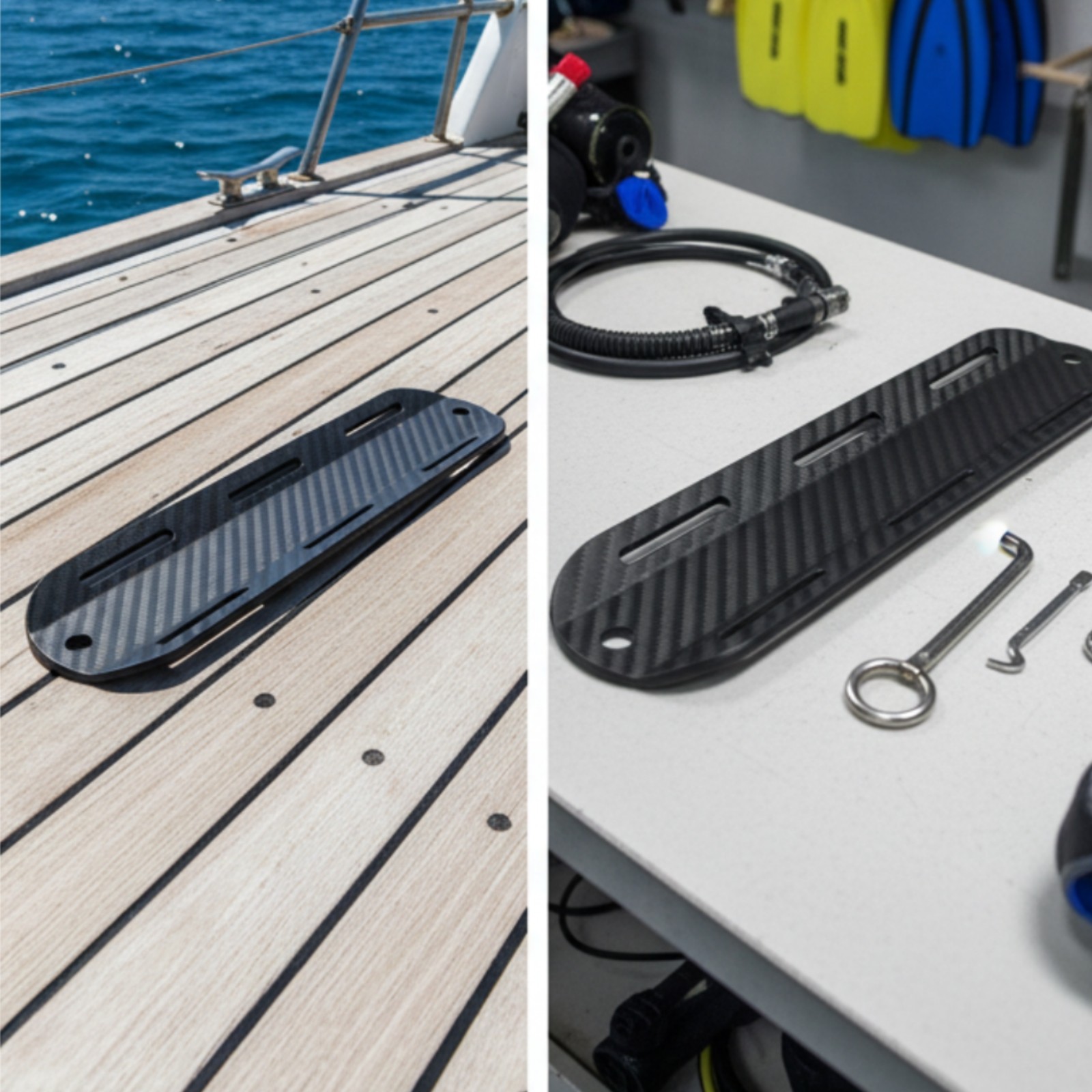 Scuba Diving Backplate Streamlined Scuba Backplate Rigid for Technical Divers