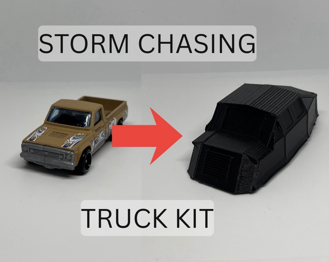 1:64 Scale Storm Chaser Truck Body For HotWheels Mazda REPU
