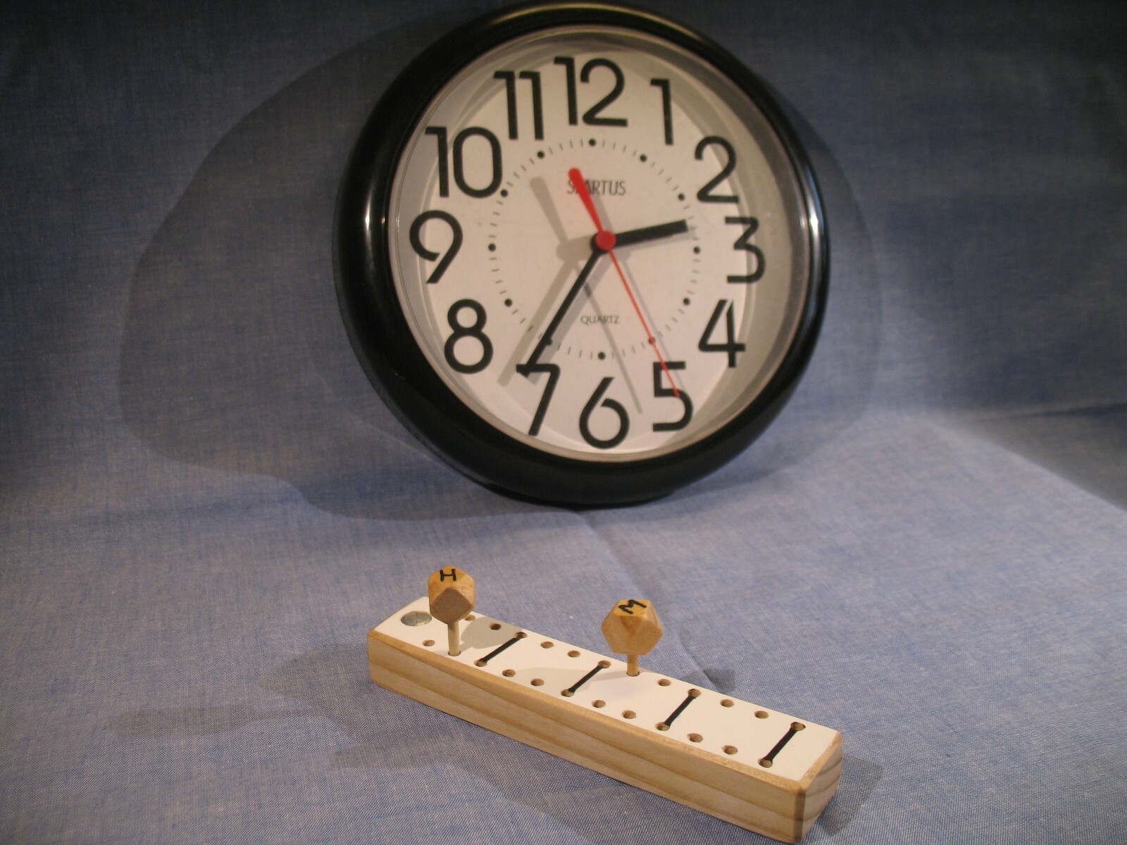 BW Binary Digital Horizonal/Vertcl Interchangeable Clock Time Marker Artist Made