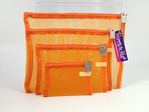 Mirra N Me - Set of 4 Mesh Zipper Bags - Orange