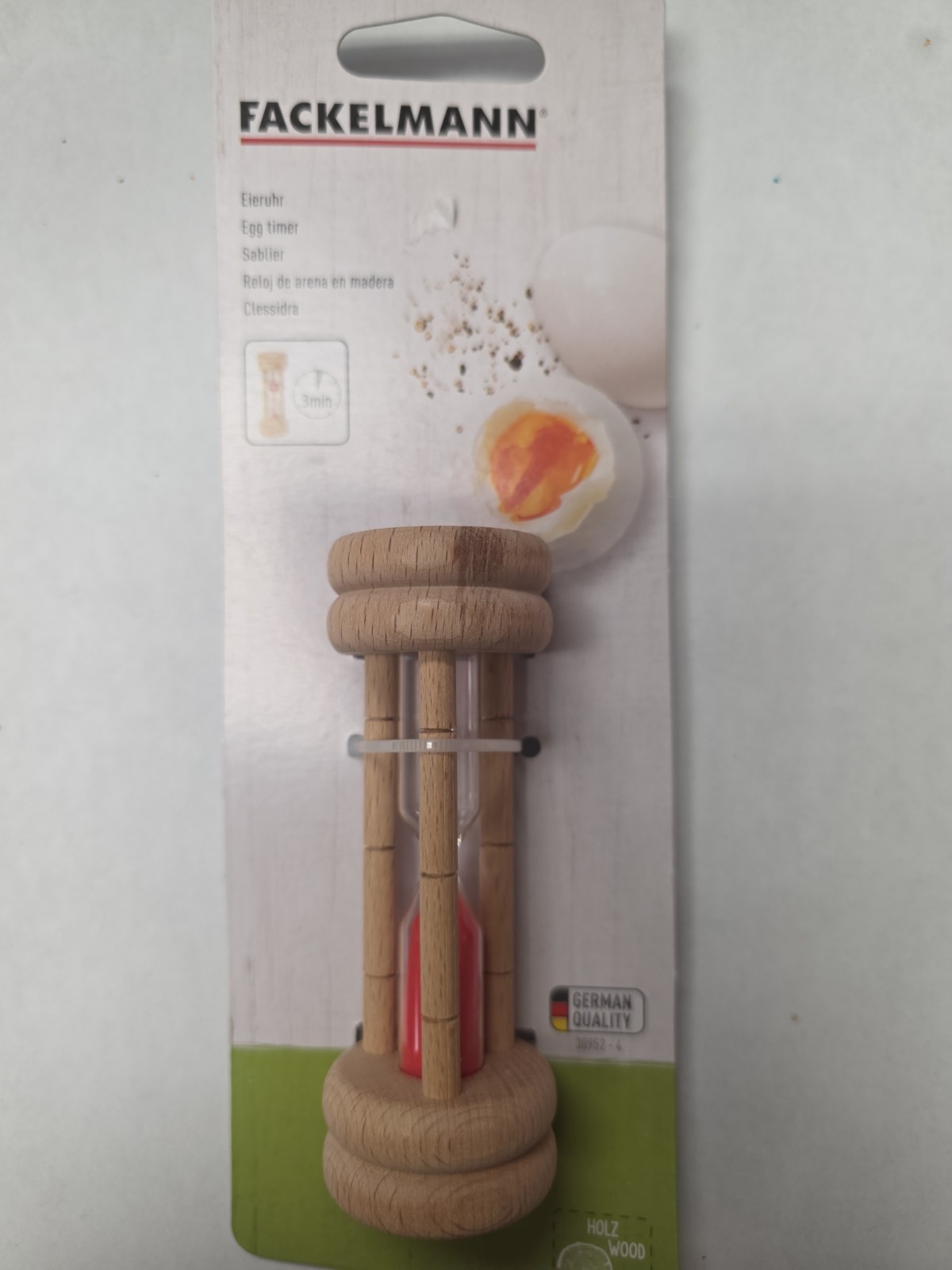 Fackelmann Wood Egg Timer. Germany. New