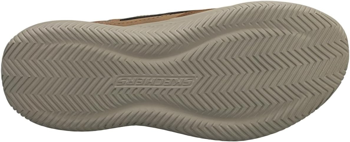 Skechers Shoes Men Slip Ins Comfort Walk Brown Memory Foam Leather Loafer 205211
