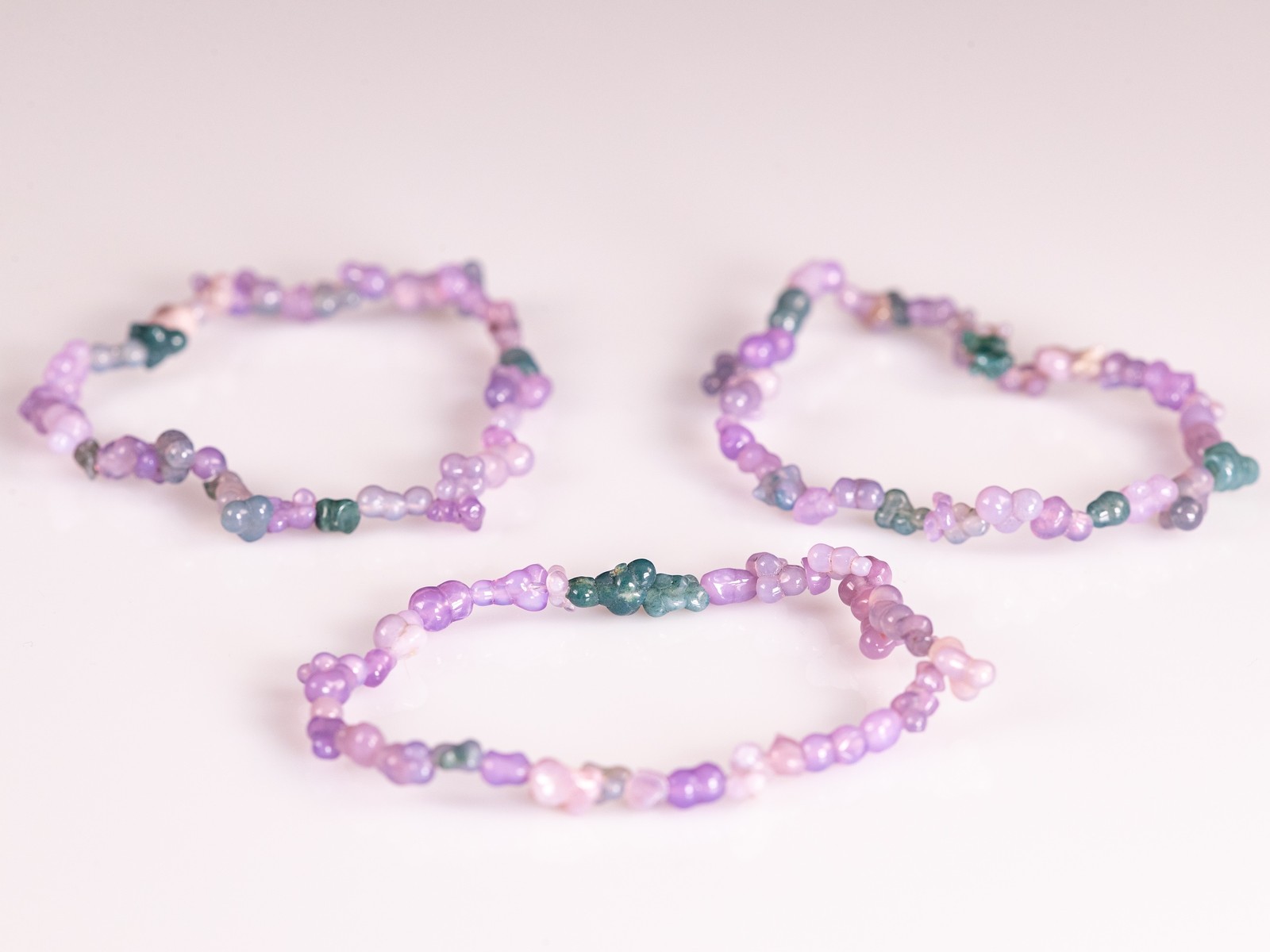 GRAPE AGATE Crystal Bracelet - Tumbled Beads - Beaded Handmade Jewelry, E1716