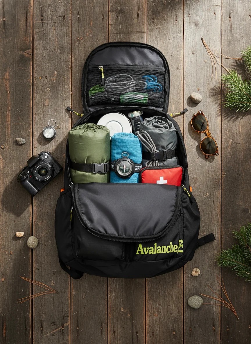 Avalanche Davis Backpack Outdoor Travel Backpack with Padded Mesh Back Book Bag