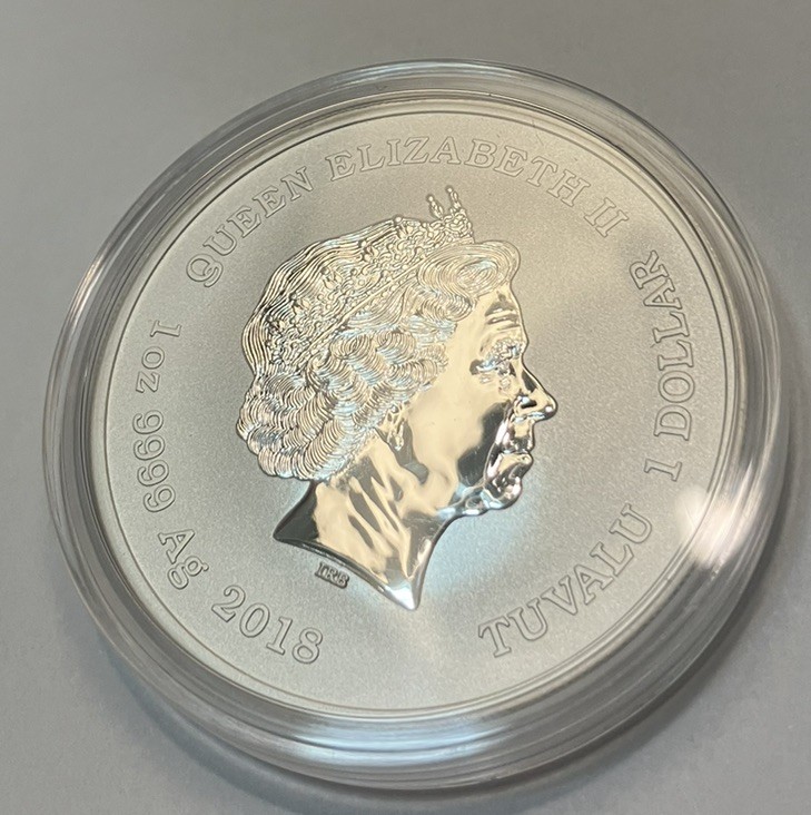 2018 Tuvalu Marvel Thor 1oz Silver Coin In Capsule