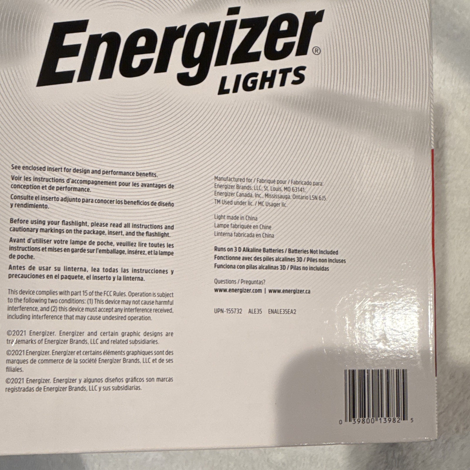 Energizer Battery-Powered Cordless Lanterns 2-Pack Black/White Hanging Handle