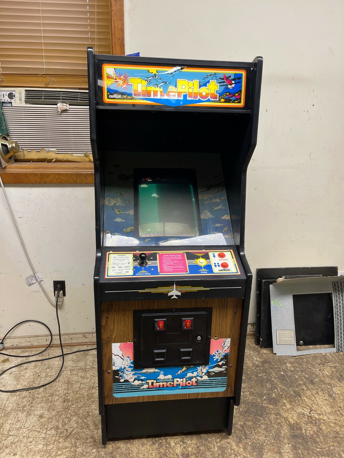 1982 Centuri TIME PILOT dedicated Video Arcade Game - FREE SHIPPING