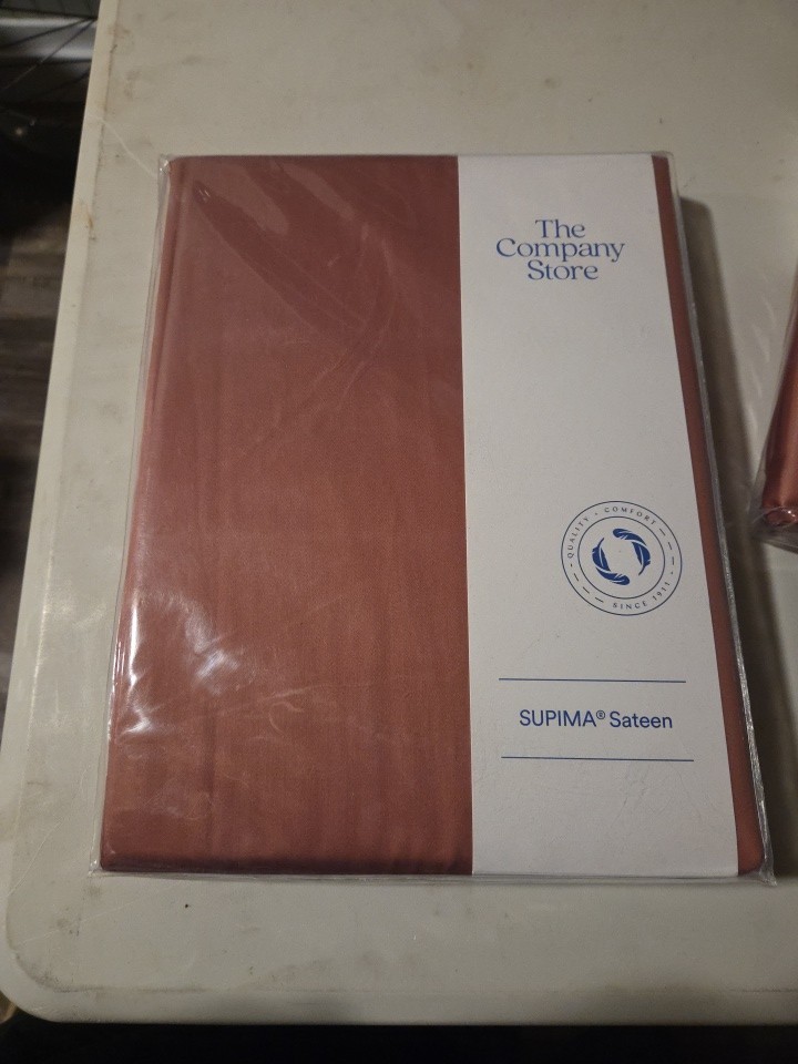 Smooth Supima Cotton Wrinkle-Free Sateen Flat Bed Sheet - Burnt Sienna - King