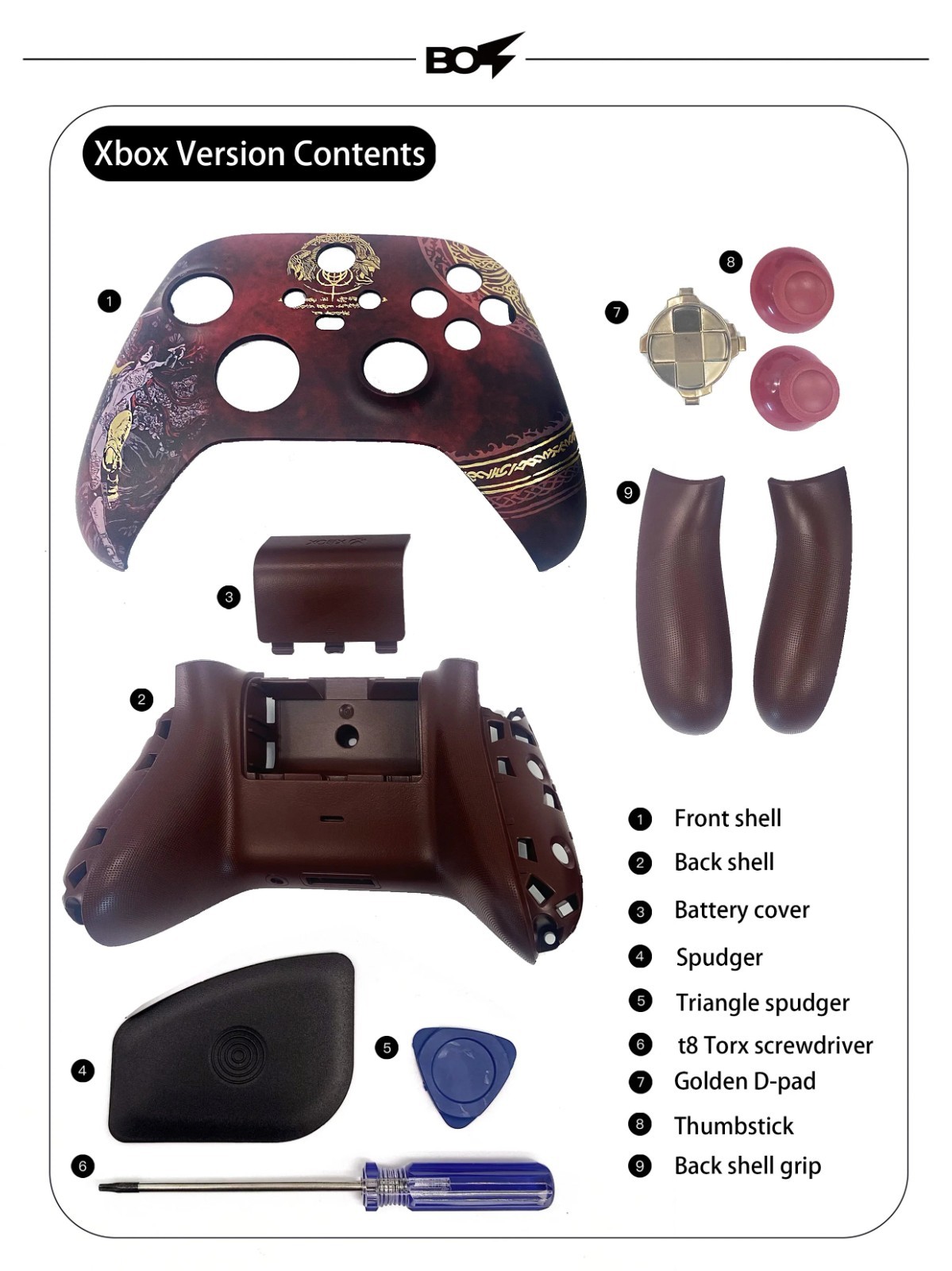 Red Limited Edition PS5 Controller Replacement Housing Shell Faceplate For SONY