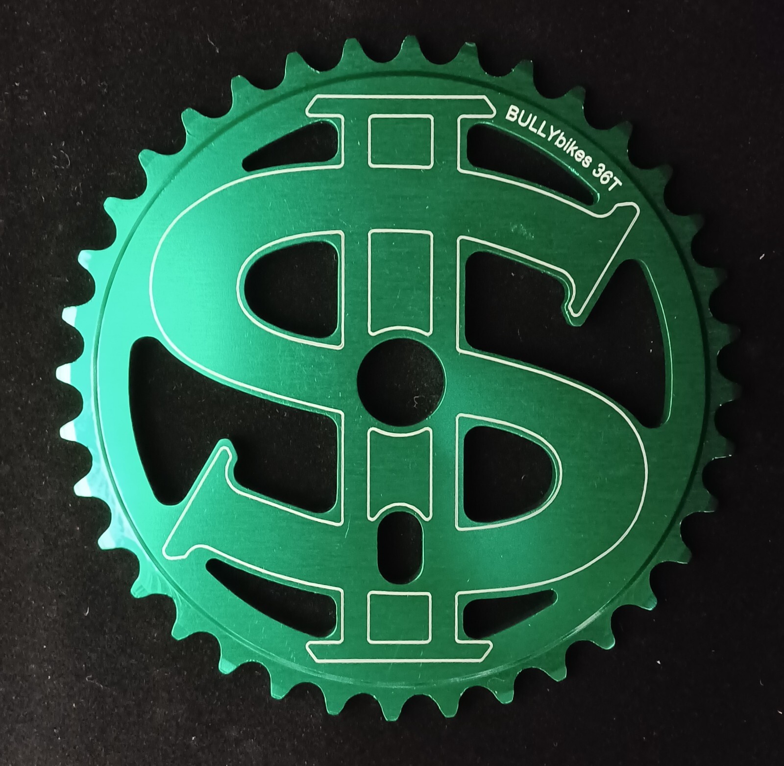 BULLY BMX BIG MONEY SPROCKET GEAR 19mm spindle USA Made! 3/32" 36 tooth GREEN