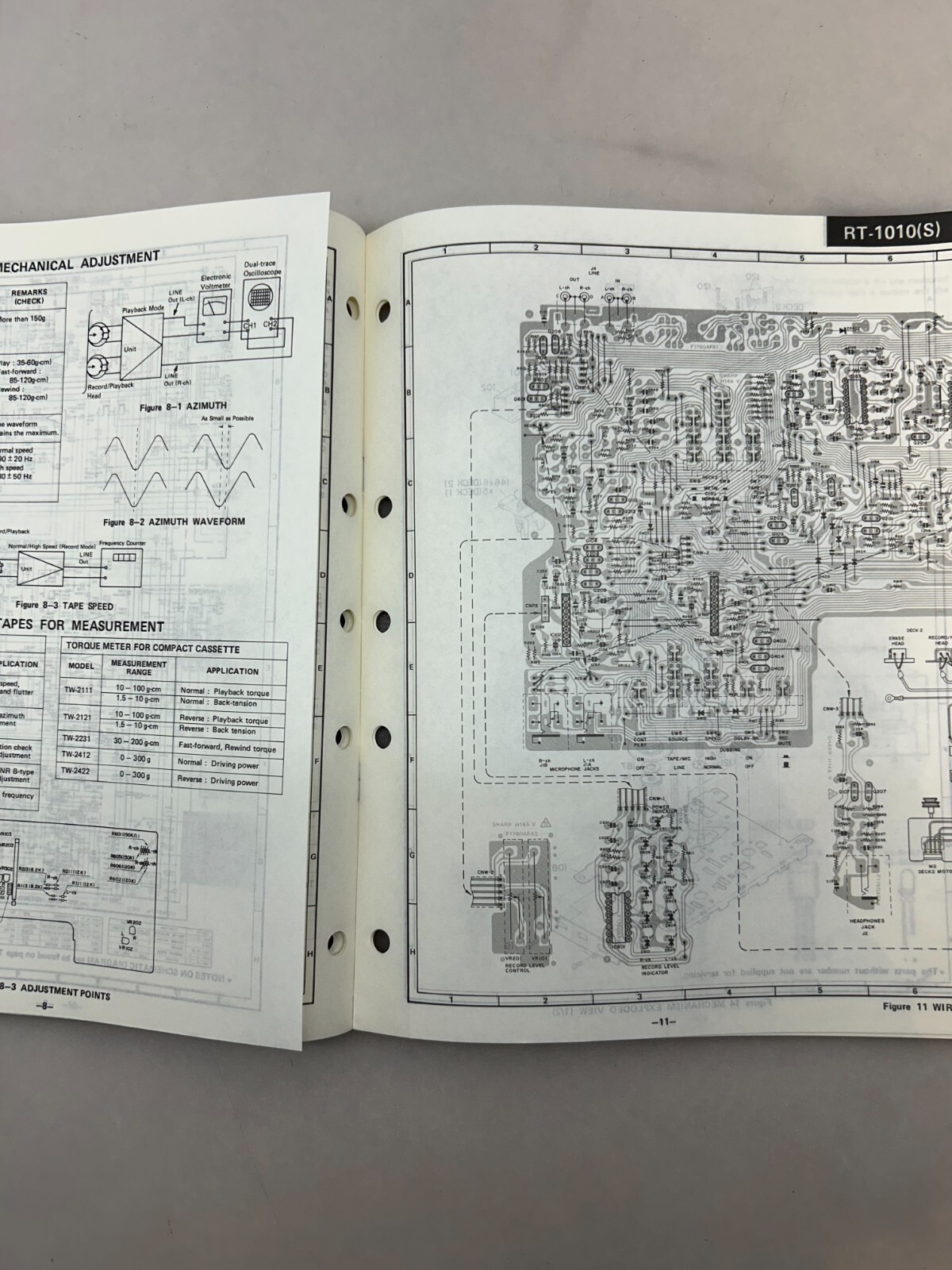 Sharp RT-1010 Original Service Manual Free Shipping