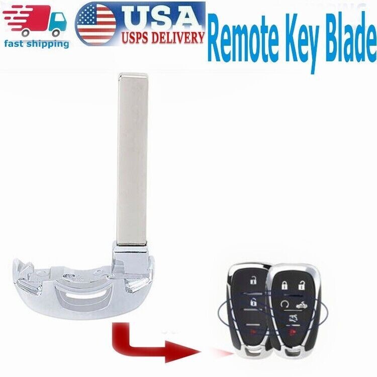 New Replacement Chevy GMC Remote Smart Key Fob Emergency Key Insert Blank Blade