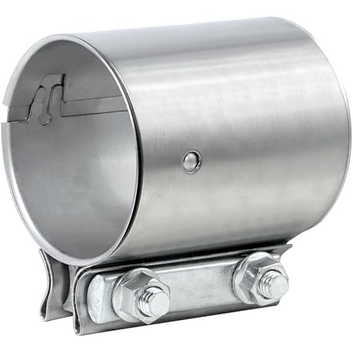 Exhaust Clamp Butt Joint Exhaust Band Clamp Sleeve Coupler 304 2.5 inch