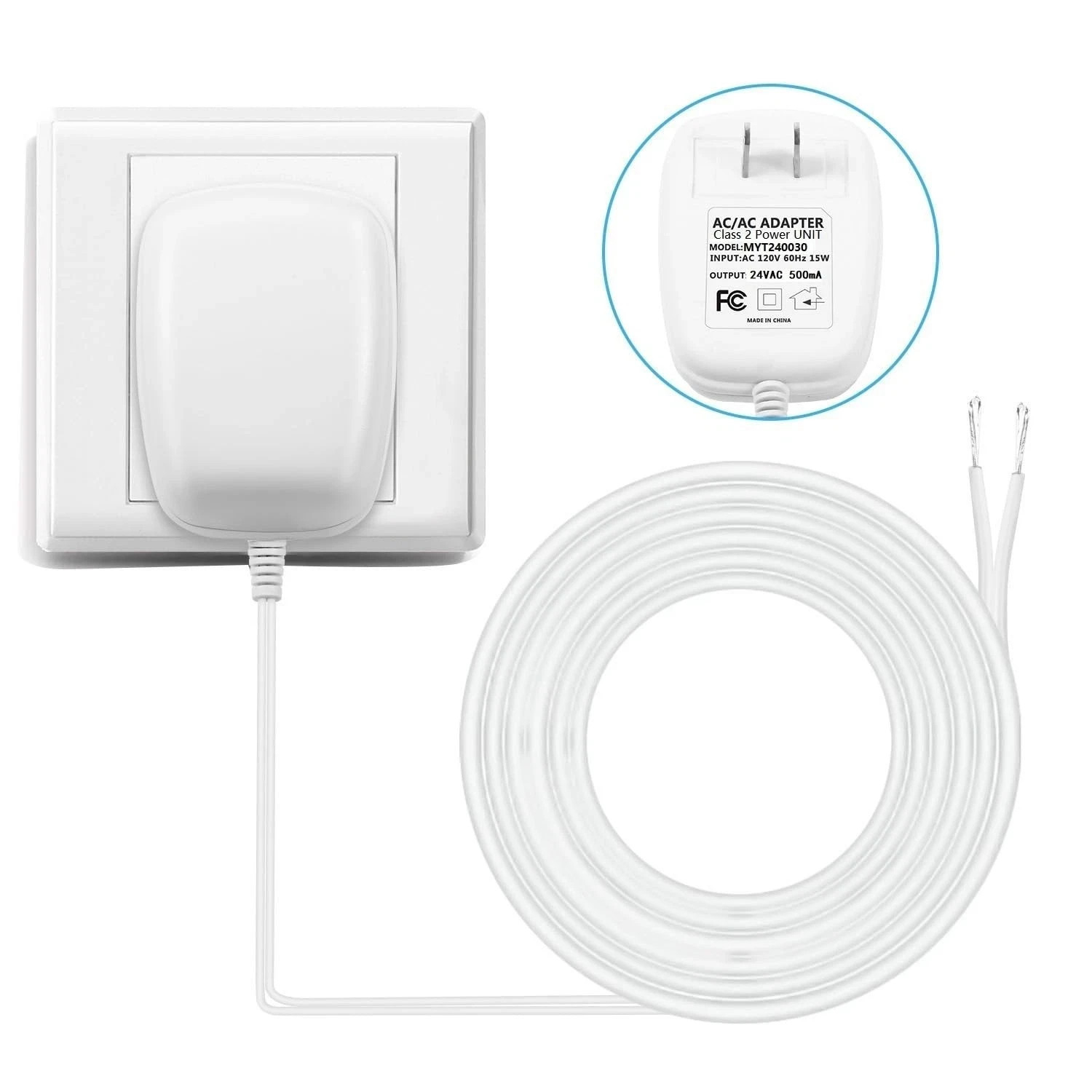 "24 Volt Power Adapter/transformercwire Adapter Thermostatcompatible With All V