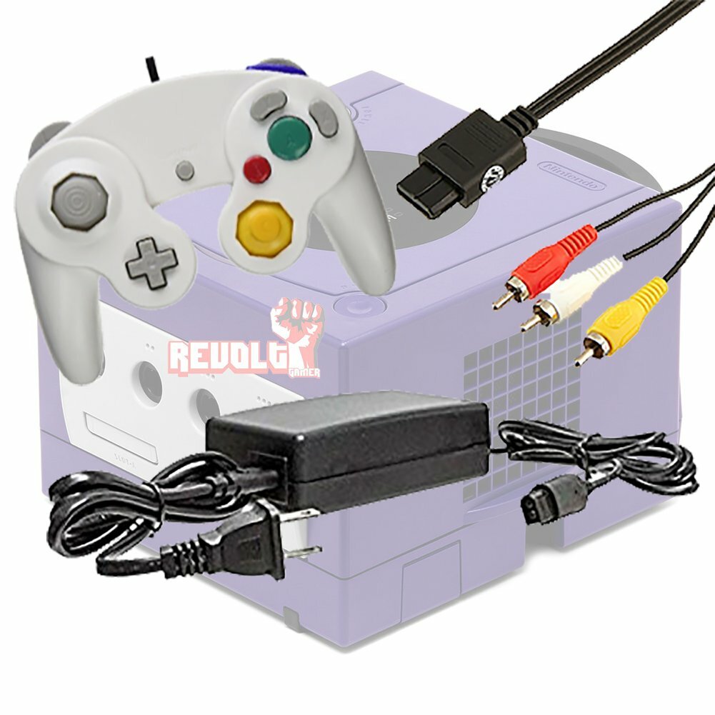 Gamecube Starter Bundle - Controller, Power Adapter, and AV Cable Assorted Color