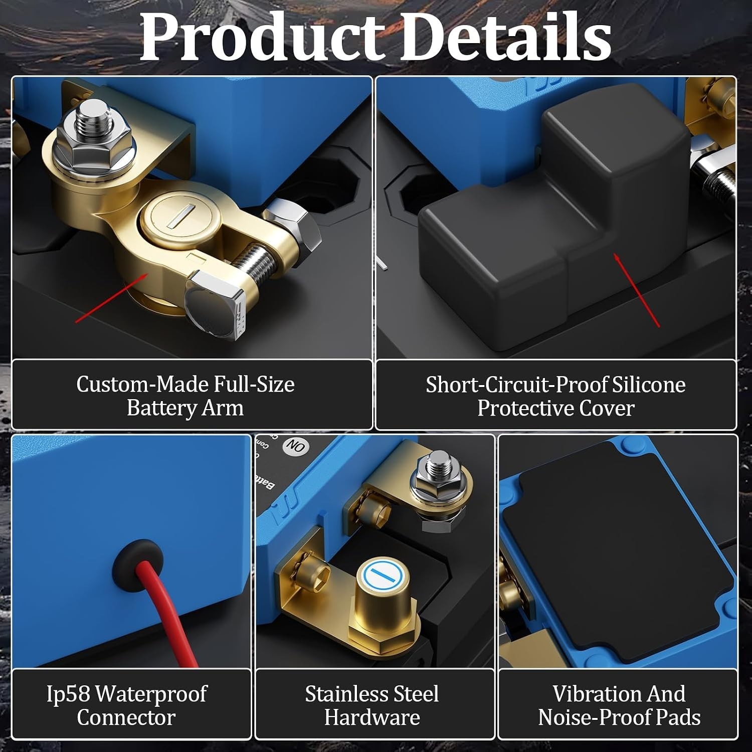 Remote Battery Disconnect Switch 12V, 240A, Kill Switch for Car Prevent Batte...