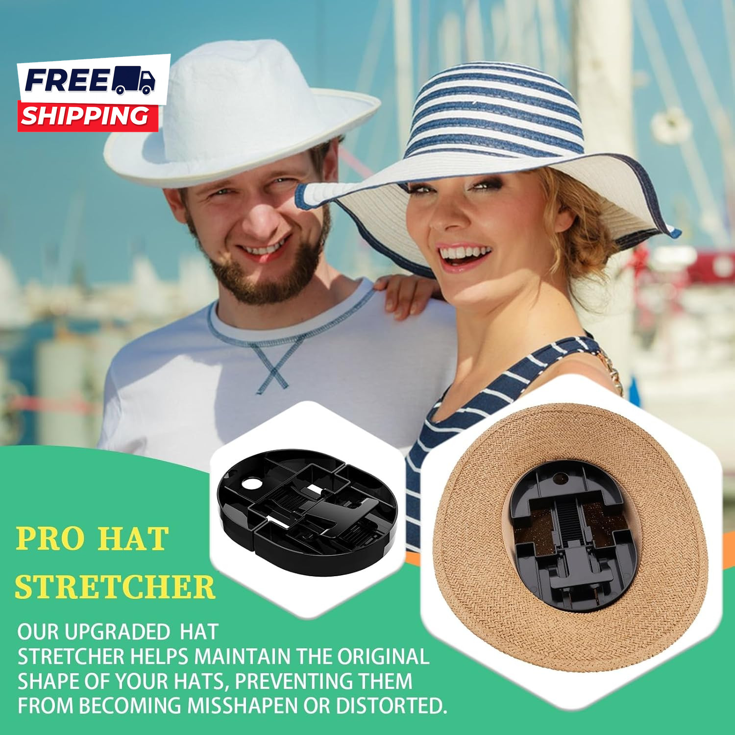 Hat Stretcher for Fitted Hats Sizes 7 to 8 1/2 Cowboy Hat Stretchers Plastic