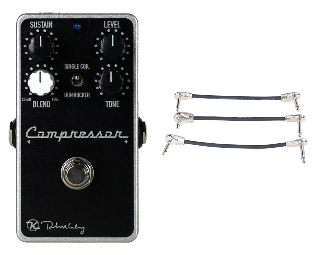 Keeley Compressor Plus w/ Tone And Blend Control + Gator Patch Cable 3 Pack