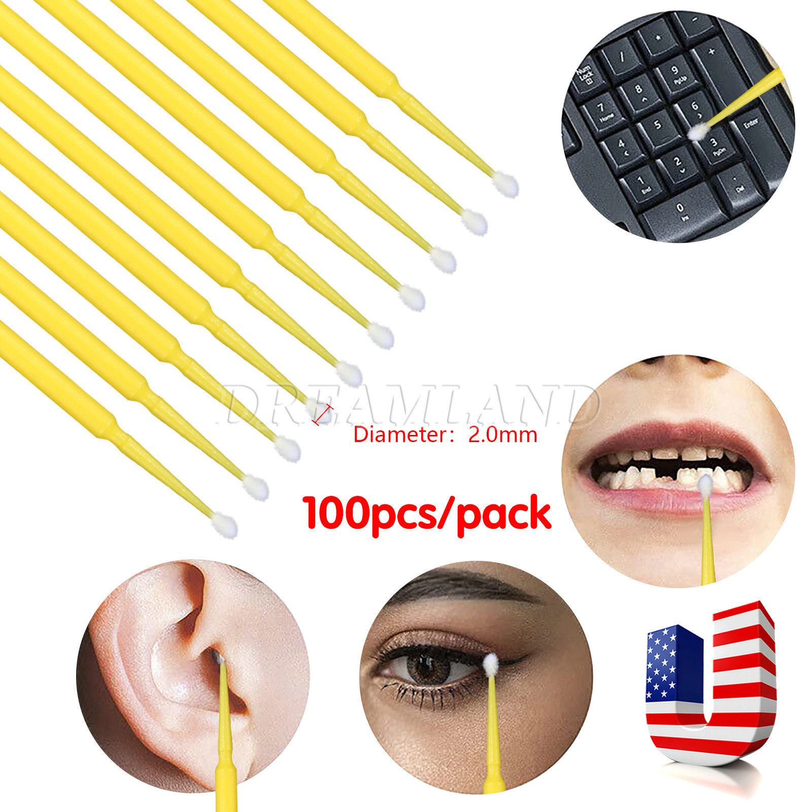 Micro Brushes Applicators Microbrush Dental (Regular, Fine, Super Fine) USA