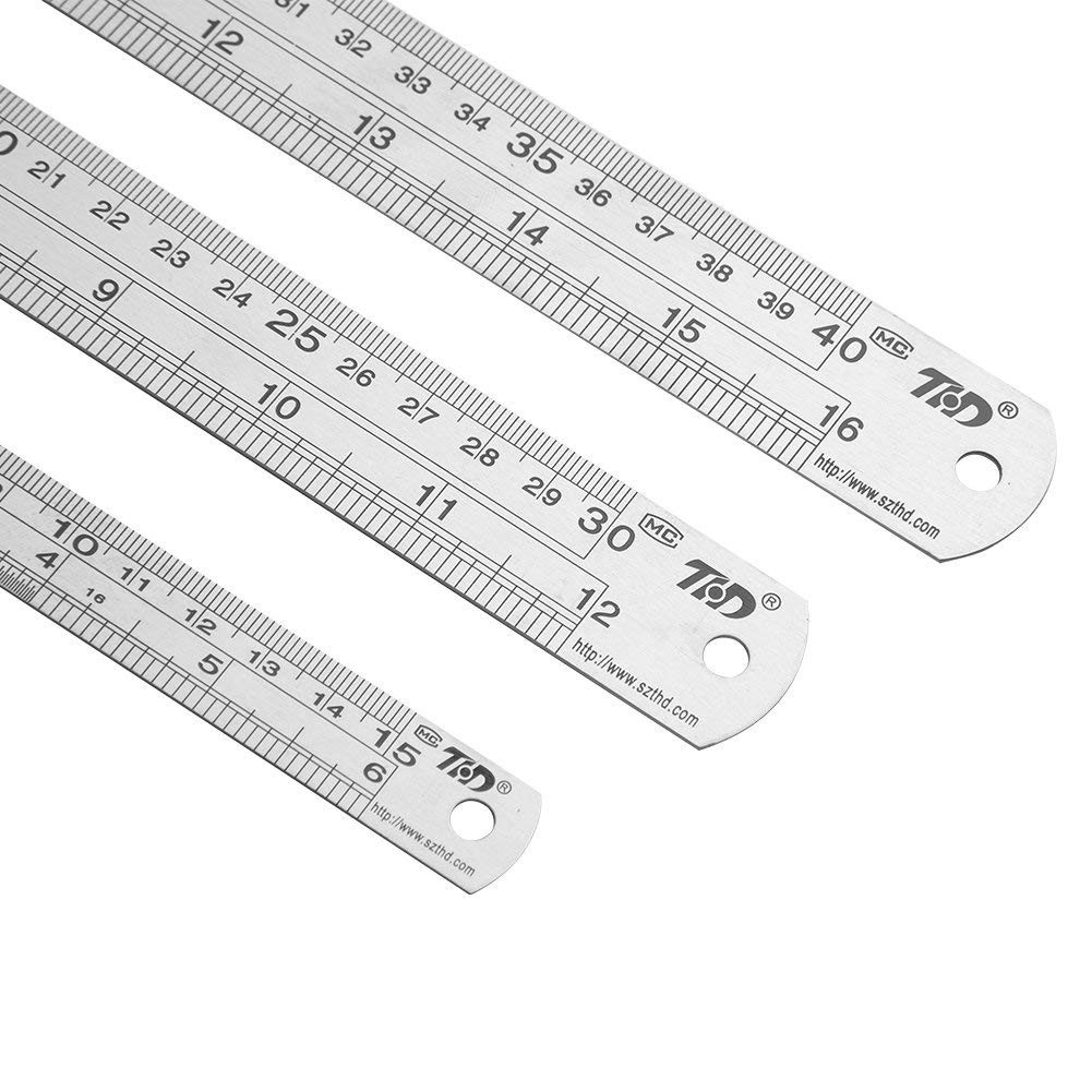 Metal Straight Edge Ruler Stainless Steel Ruler 6 Inch 12 Inch 16 Inch Ruler ...