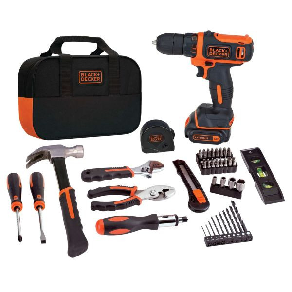 BLACK+DECKER 12v Max* Lithium Ion Drill/Driver Project Kit - BDCDD12PK