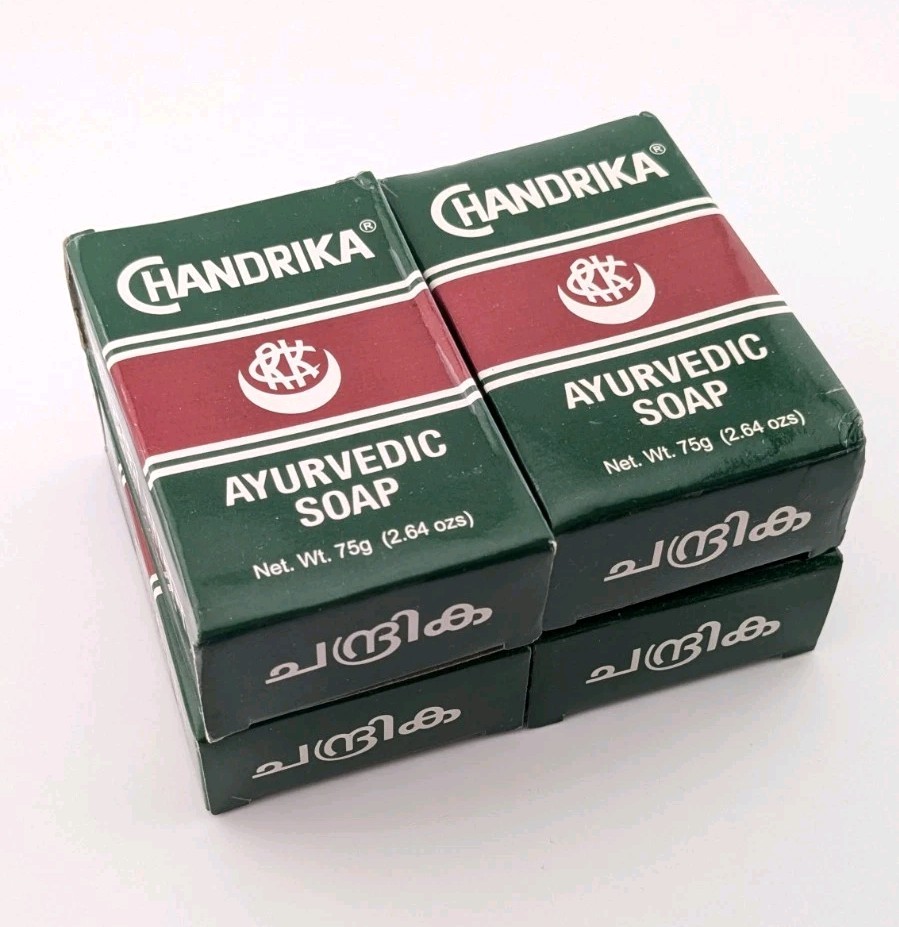 Chandrika Soap Ayurvedic - Indian Soap - Chandra Soap 2.64 Oz - Lot Of 4