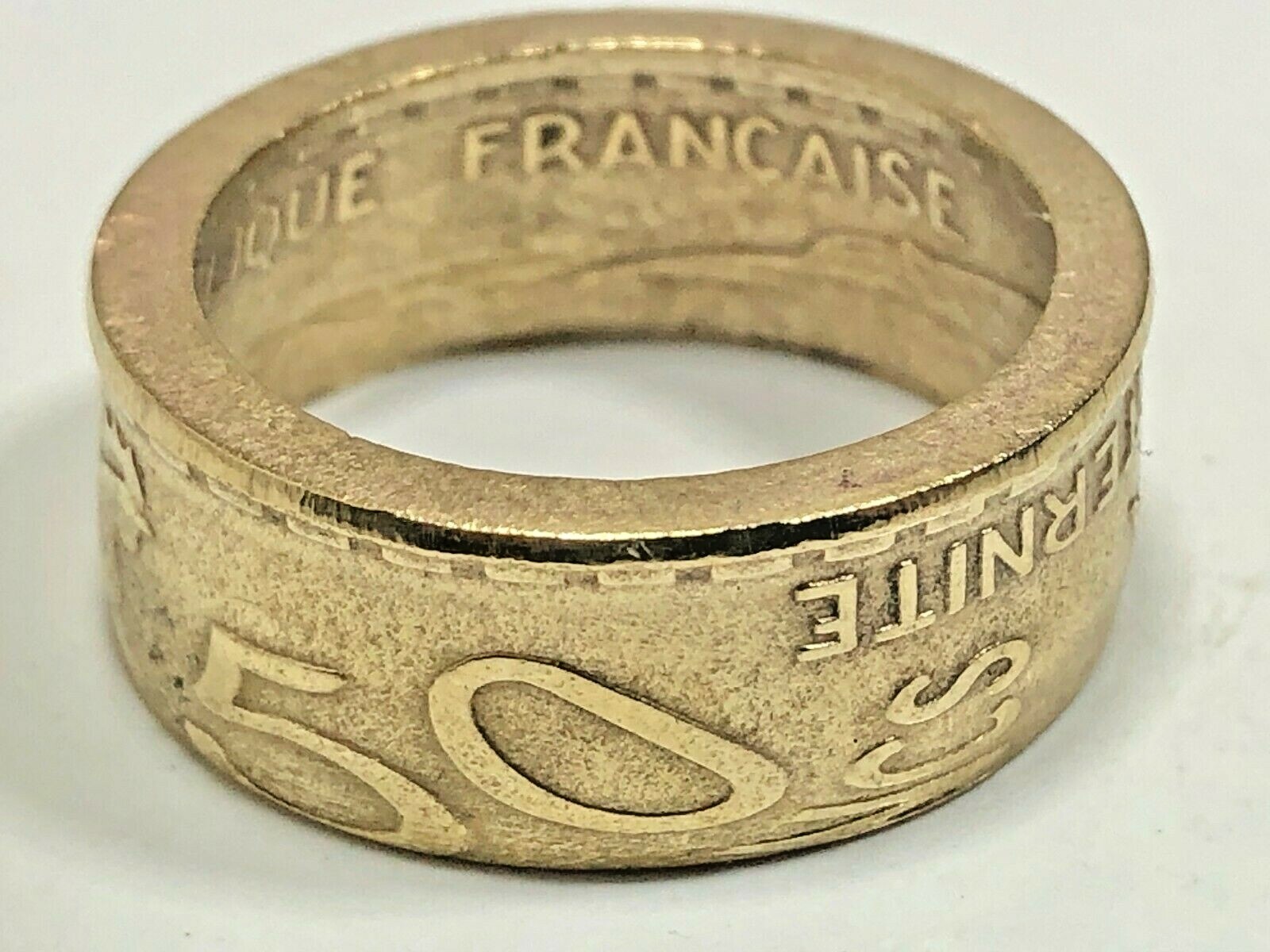 Handmade 50 Francs French Coin Ring – Vintage French Coin Jewelry – Custom Made