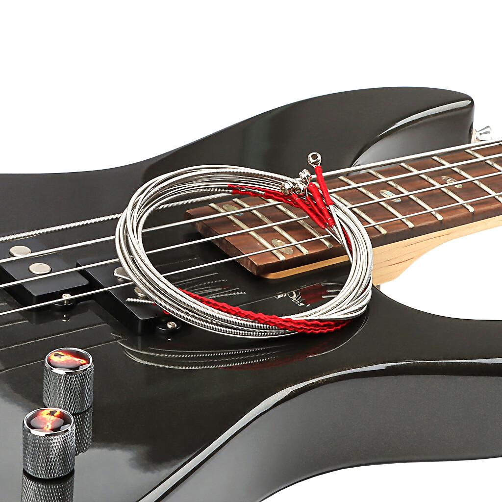Moistureproof Stainless Steel 4 String Guitar Bass Strings + Small Ball Ends