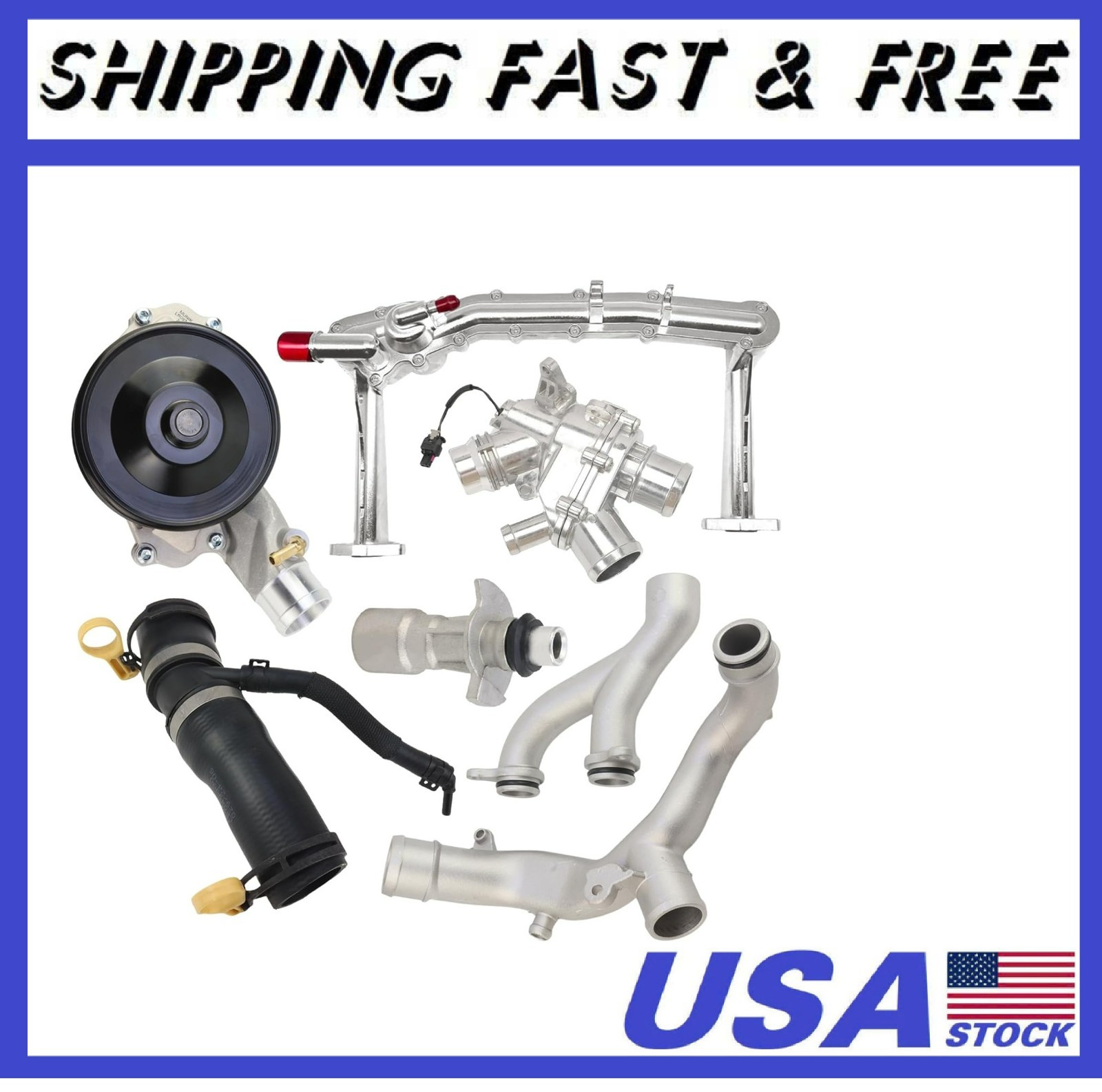Upgraded Aluminum Coolant Water Pipe System Kit for Jaguar F-Type F-Pace XF XJ