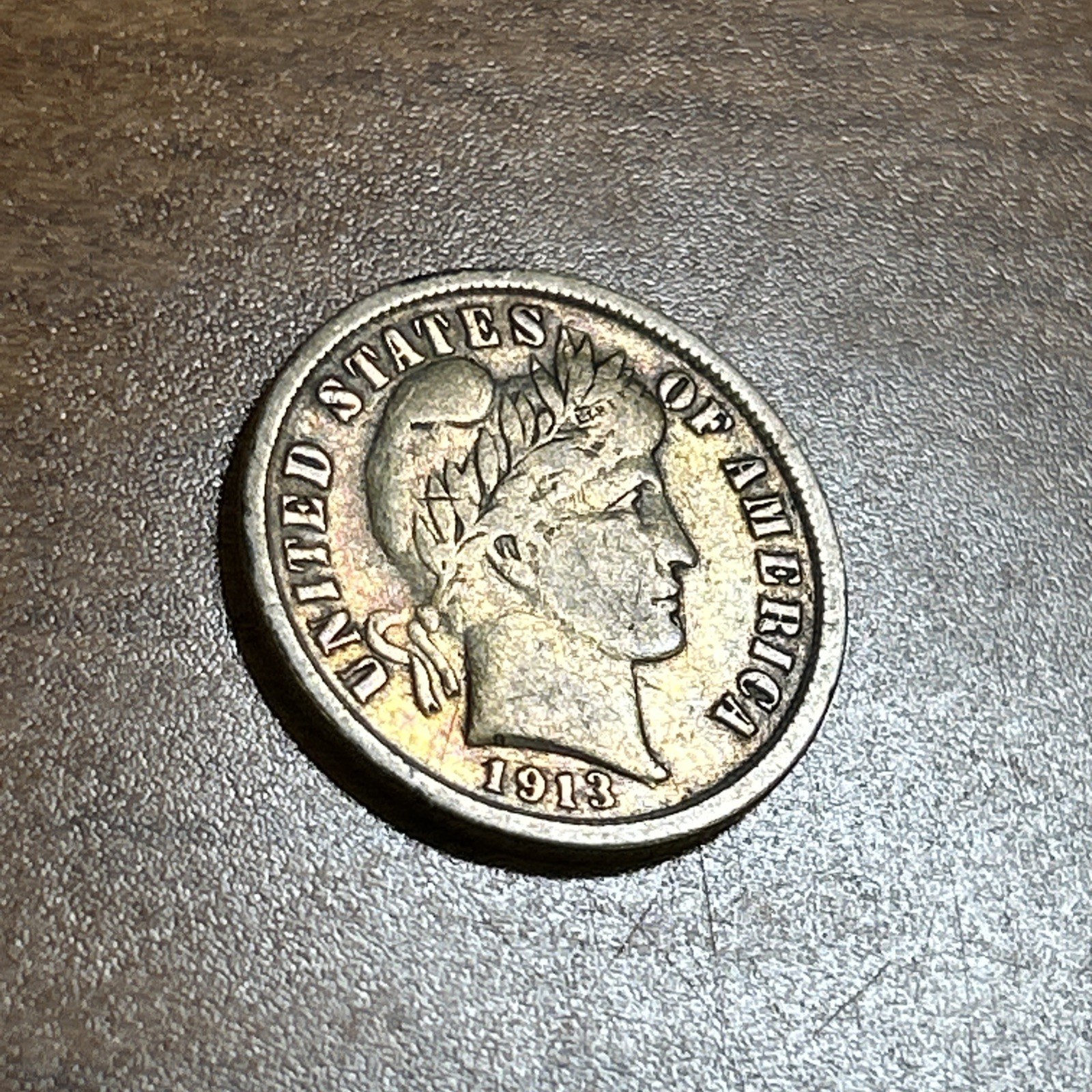 1913-S Barber Silver Dime VF