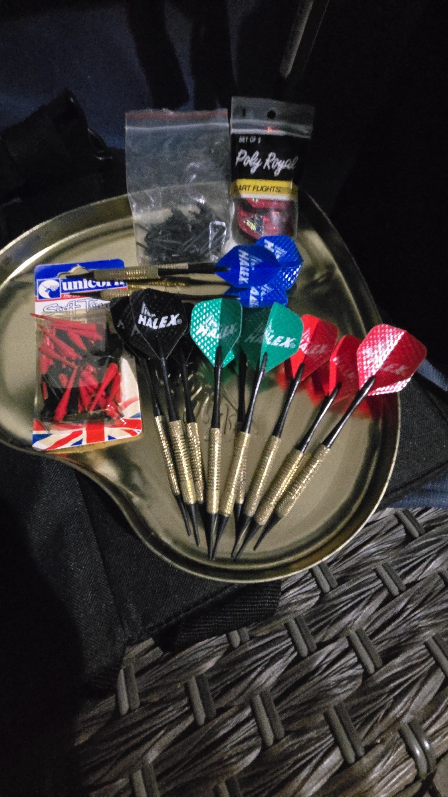 Lot of Throwing Darts Flights Tips Barrels Harrows Halex Soft Tips Lot Of Extras