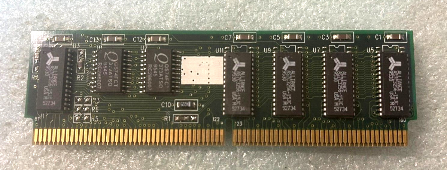 PULLS 256K 9 CHIP ALLIANCE AS7C3256-15JC SYNC CACHE MODULE RM2-CMP54-4