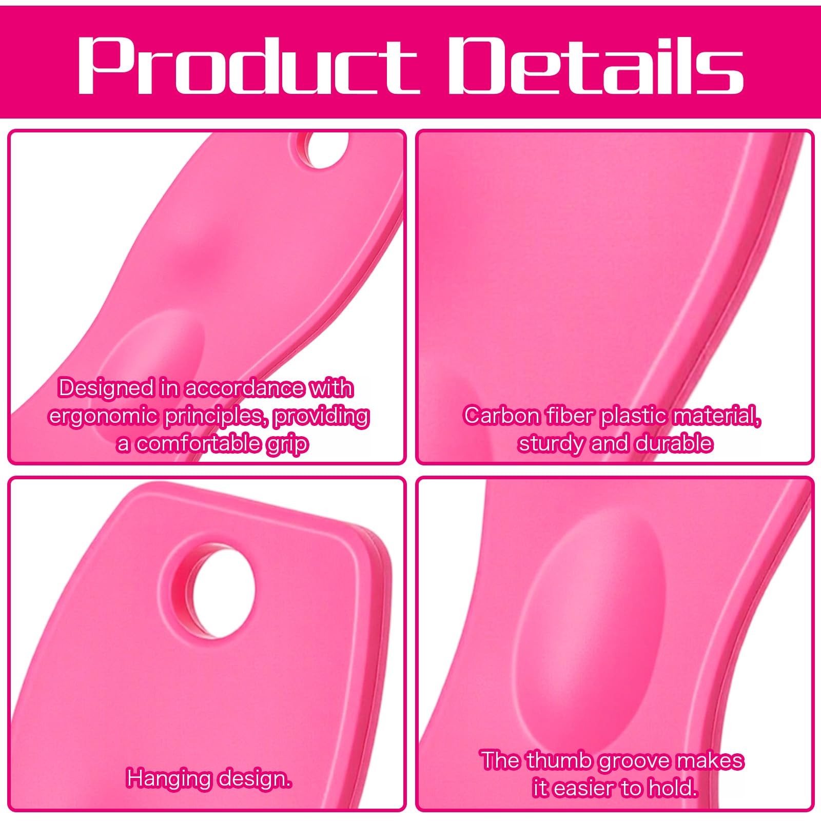 2 Pack Plastic Razor Blade Scraper, Hot Pink Plastic Scraper Tool with 100 Pc...