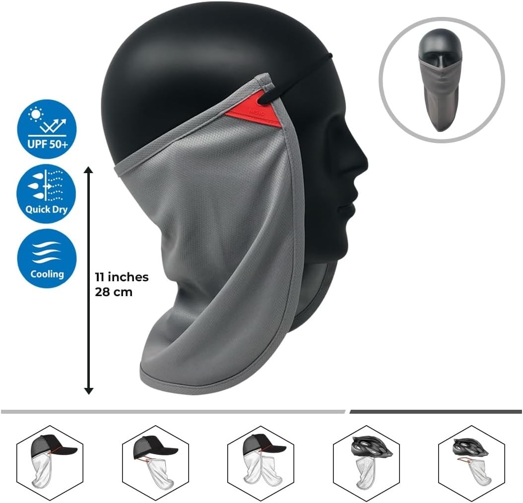 UV Sun Protection Neck Drape Face Covering Unisex Outdoor Sports Cooling