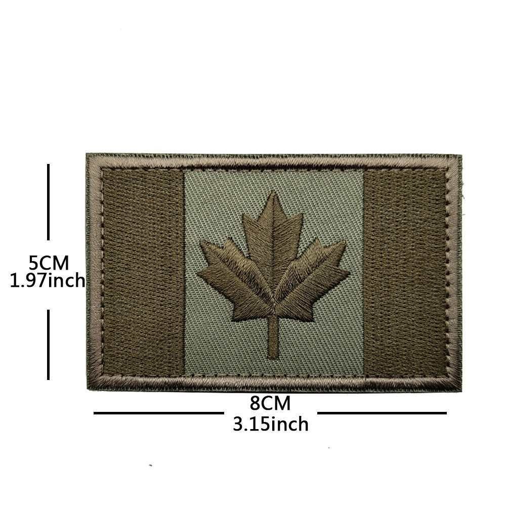 CANADA FLAG CANADIAN MAPLE LEAF TACTICAL EMBROIDERED HOOK LOOP PATCH FOREST