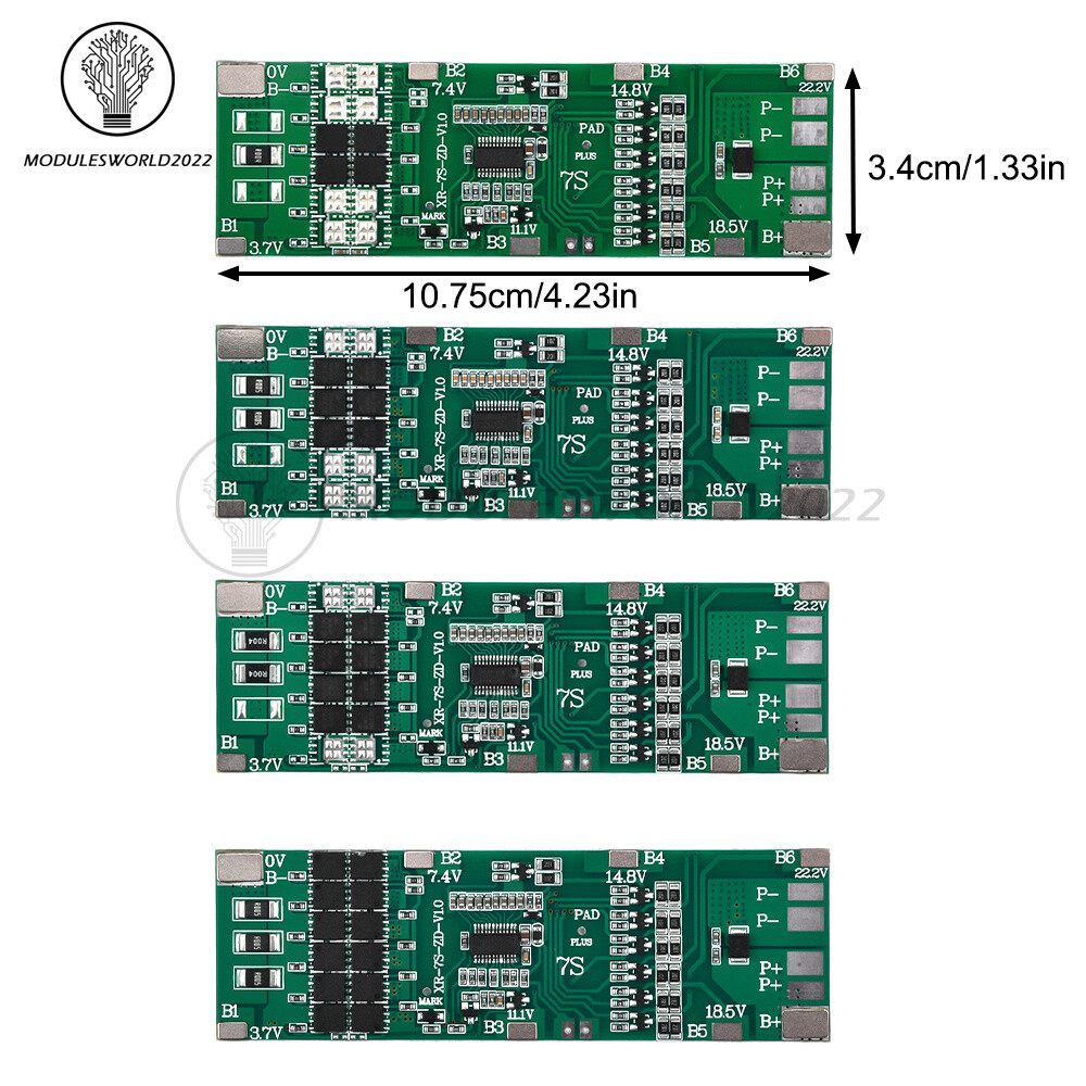 7S 24V 10A/20A/30A Ternary18650 Li-ion Battery Protection Board Anti-Overcharge