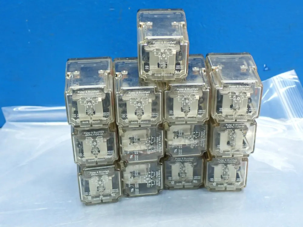 POTTER & BRUMFIELD ELECTROMECHANICAL RELAY, 13PCS KRPA-11DG-24