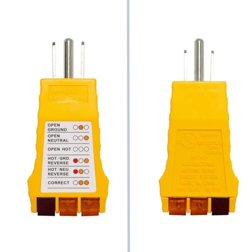 Outlet Tester with Electrical Receptacle Test,Socket Tester for North Yellow