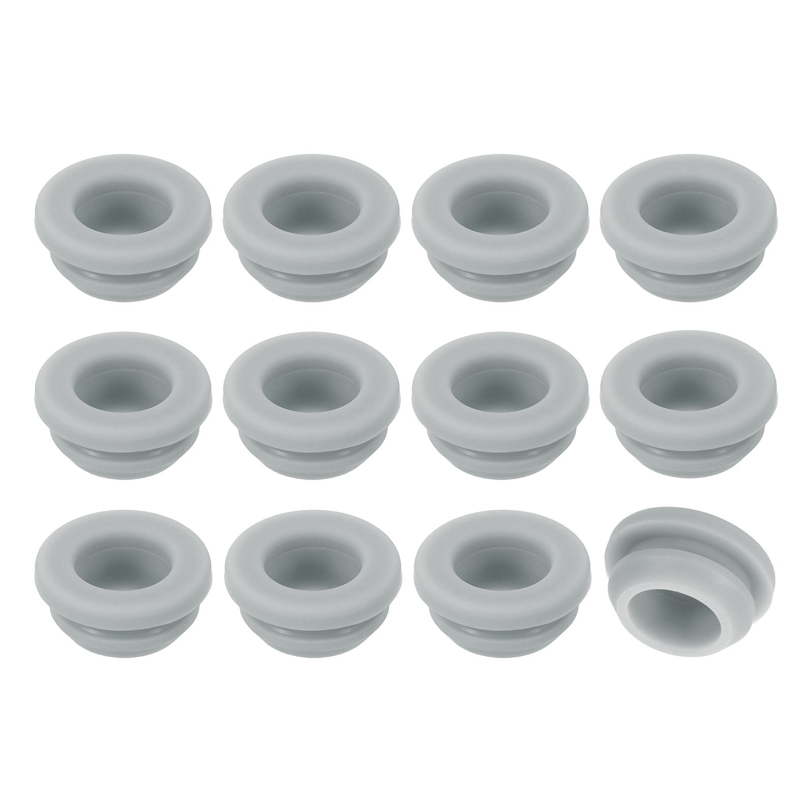 24Pcs Rubber Grommets, Mount Dia 11mm ID 8mm Firewall Hole Plug, Gray