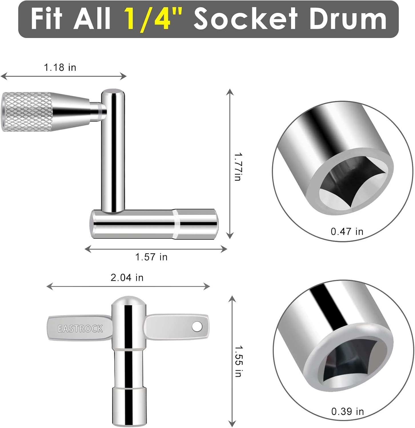Chrome-Plated 4-Pack: Essential Drum Tuning Keys Offering Fast Performance