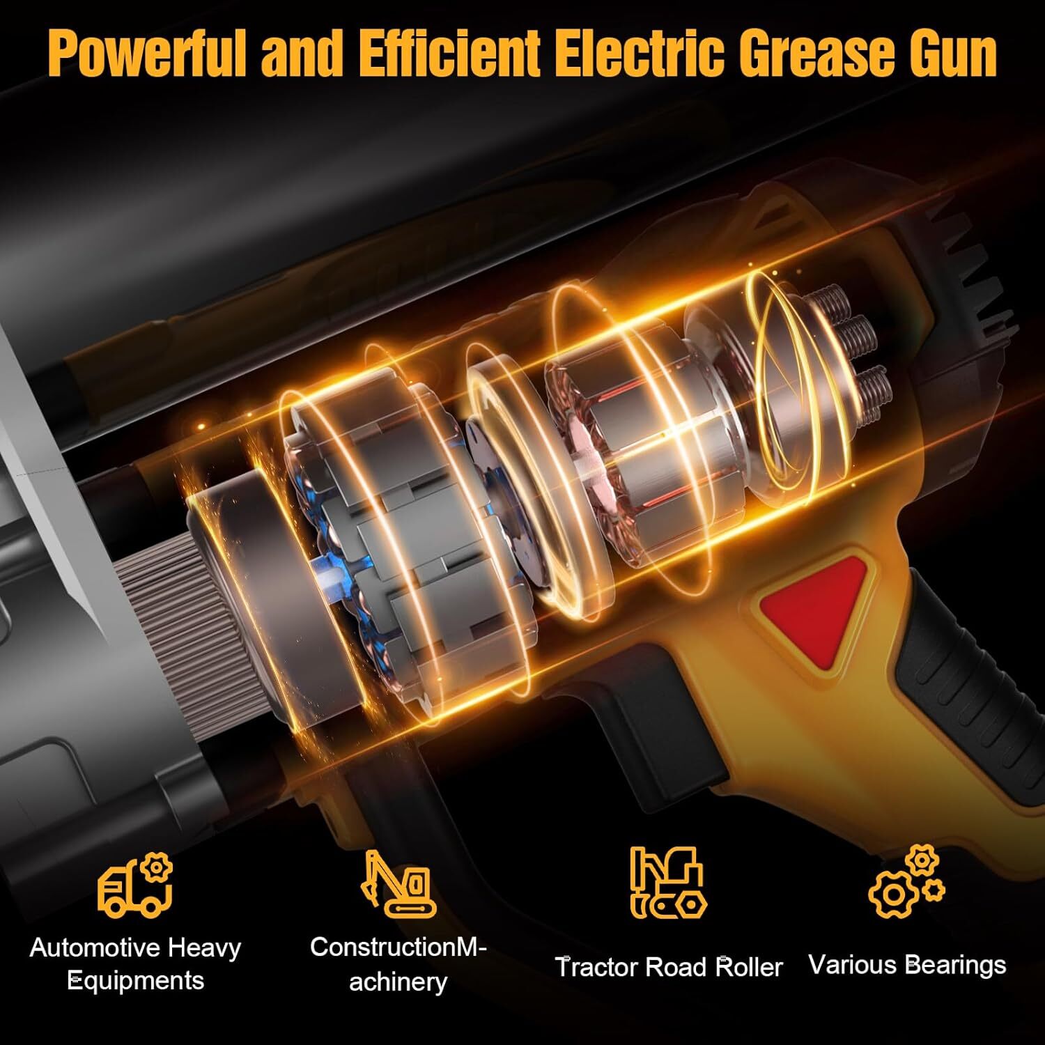 TaskStar Electric Cordless Grease Gun 12,000 PSI - 2*4000mAh Battery 6 oz/min