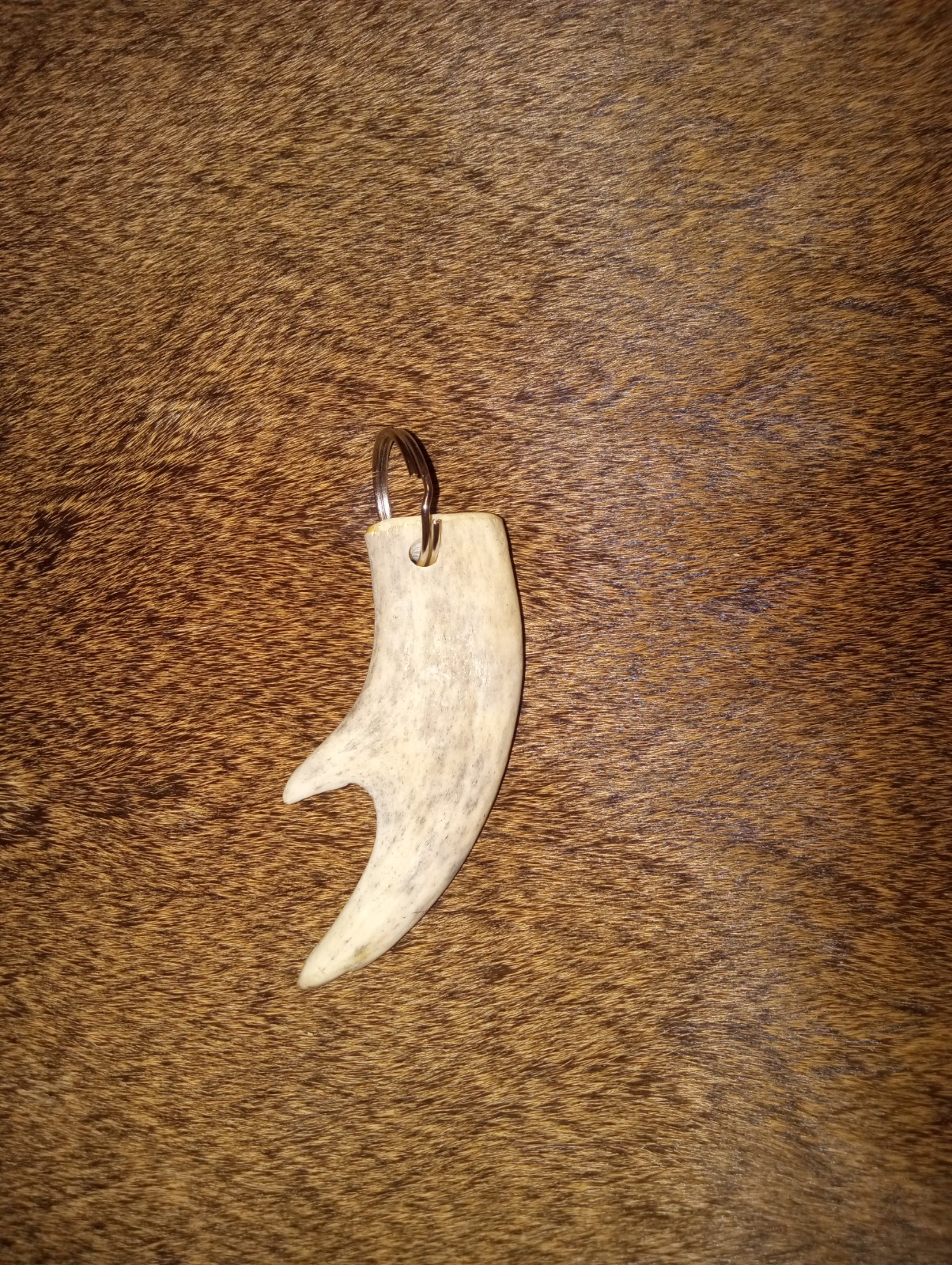 Deer antler key chain